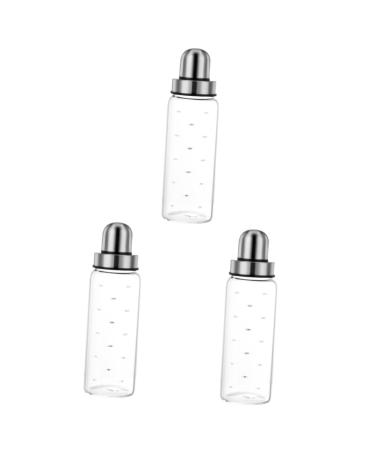 OUNONA 3 Pcs Lecythus Dispenser Cooking Oil Syrup Bottles Olive Oil Cruet Olive Oil Pour Bottle Glass Oil Eggs Baskets Ceramic Ketchup Bottle Sauce Jar Household Stainless Steel Honey 6X20CMx3pcs As Shownx3pcs