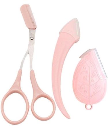 Jkapagzy Women's Eyebrow Trimming Scissors & Comb - Professional Brow Accessories for Perfect Eyebrows - Rose Color - Buy Online on GoSupps.com