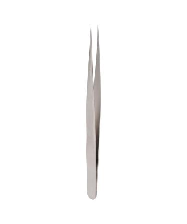 Stainless Steel Eyelash Extension Tweezers for Manicure Silver (Straight Tweezers)