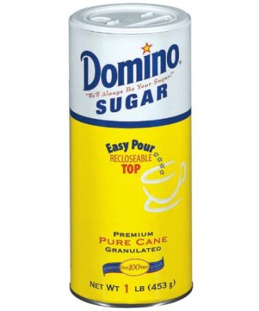 Domino Premium Pure Cane Granulated Sugar Canister (Pack of 12) 1 Pound (Pack of 12)