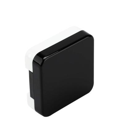 Modern Contact Lens Container with Mirror - Stylish & Hygienic for Home Office & Travel (Black) - Buy Online on GoSupps.com