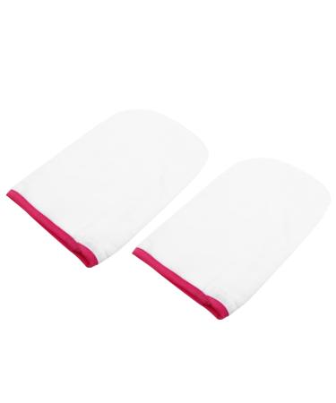 FRCOLOR Moufles Hydratants en Tissu ponge Isolants pour Bain la Paraffine Taille Unique Soins des Mains la Cire Chauffants Manucure Salon et Usage Domestique 27.5X24.5cm Rouge