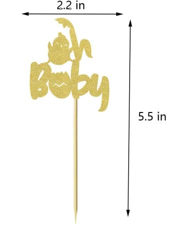 24 Pcs Oh Baby Gender Reveal Cupcake Toppers Yellow Chick Baby Shower Party Birthday Party Cake Decoration Dessert Insert MGPFERD - Buy Online on GoSupps.com
