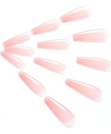 OnSaya Coffin False Nails Long Fake Nails Pink Natural Press on Nails Ballerina Acrylic Stick on Nails 24pcs for Women and Girls 1 count (Pack of 1) Pink - Buy Online on GoSupps.com
