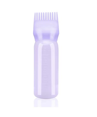 DSHYUAUOCI Applicator bottle Hair 160 ml hair oil applicator Graduated reusable hair coloring at home suitable for hair dye at home hairdresser hairdressing salon purple