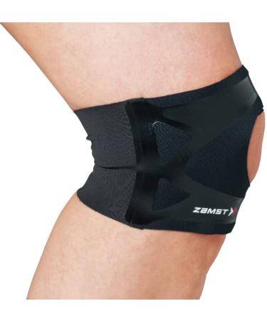 Zamst Filmista Knee Sports Brace for Runners - Patented Film & Stability Tech for Patellar Tendinitis - Black Large | International Shipping Available - Buy Online on GoSupps.com