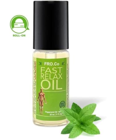 Fast Relax Oil - 100% Peppermint Aromatherapy Roll-On for Muscle Relief Aches & Stress Relief - Therapeutic Grade - Shop Internationally - Buy Online on GoSupps.com