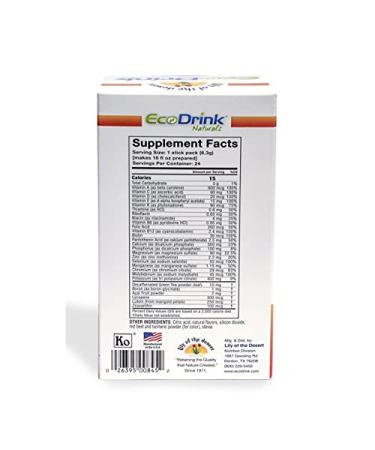 EcoDrink Multivitamin Energy Powder Drink Mix - Electrolytes Antioxidants Nutrients - Sugar and Caffeine Free - Peach Mango Flavor Powder  24 Packets - Buy Online on GoSupps.com