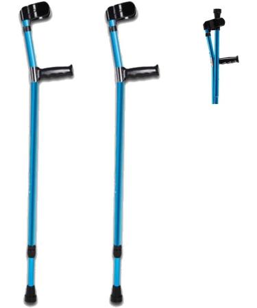 Forearm Crutches Adjustable Forearm Crutch Elbow Crutches Foldable Ultralight Aluminum Assistance Double Adjustable with Comfy Handle Adjustable with Comfy Handle Folding Metal 2pcs Lightweight Arm Cr