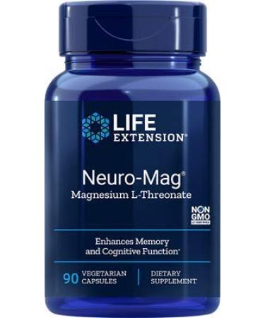Neuro-mag Magnesium L-threonate-1 Bottle - 90 Vegetarian Capsules