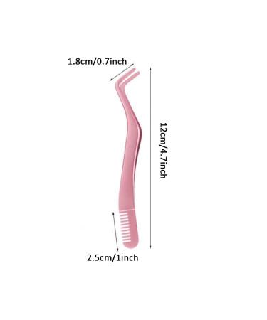 2 PCS Eyelash Applicator Tool & Tweezers for False Lashes - Curved Stainless Steel Clip with Comb for Easy Application and Removal - Buy Online on GoSupps.com