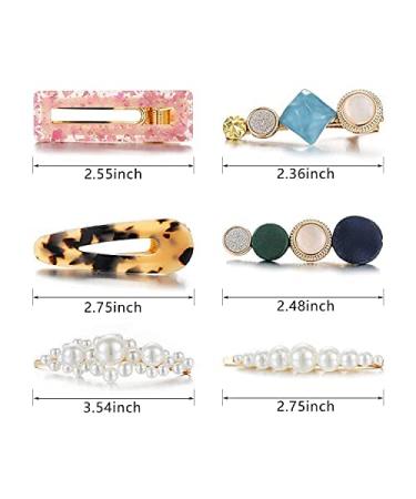 20 Pieces Pearls Hair Clips - Korean Style Acrylic Resin Hairpins for Women & Girls | Stylish Hair Accessories & Headgear - Buy Online on GoSupps.com