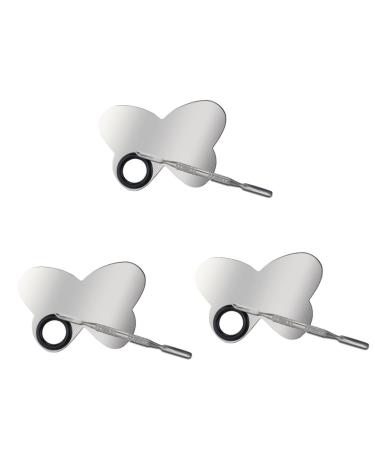 Balacoo 3pcs Makeup Pallete Foundation Mixing Shape Manicure Spatula Nail Polish Mixing Plate Mini Tool Mini Nail Art Nail- Art White Nail-art Palette Stainless Steel Makeup Palette