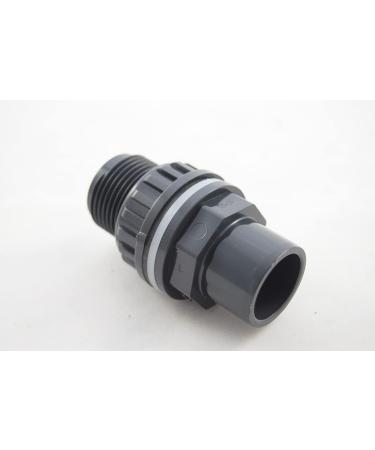 PVC Tank Feedthrough for Rain Barrels | Adhesive Sleeve & External Thread | PN 10 | 40/50mm x 1 3/4 Inch - International Shipping Available - Buy Online on GoSupps.com