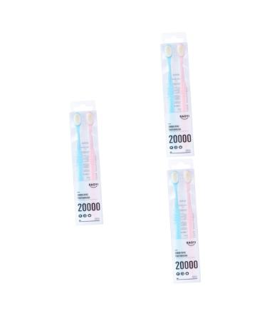 Minkissy 6 STK Nylon toothbrush tooth hygiene oral hygiene slide-resistant genrees anti-slip antimicrobial toothbrush mass portable toothbrush small head japan pregnant woman