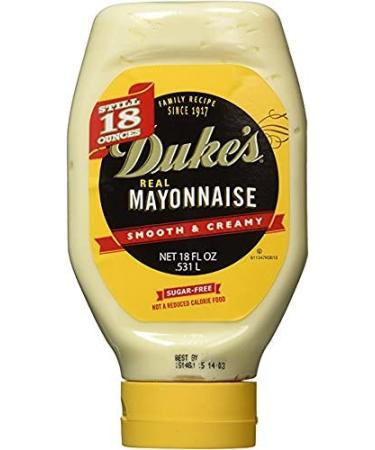 Duke's Real Mayonnaise 18oz (4 Pack) 18 Fl Oz (Pack of 4)