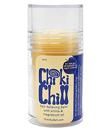 Chiki Buttah Chiki Chill Balm Organic All Natural Balm with Arnica and Magnesium Oil for Sore and Aching Muscles .75 Ounce Push-Up Tube