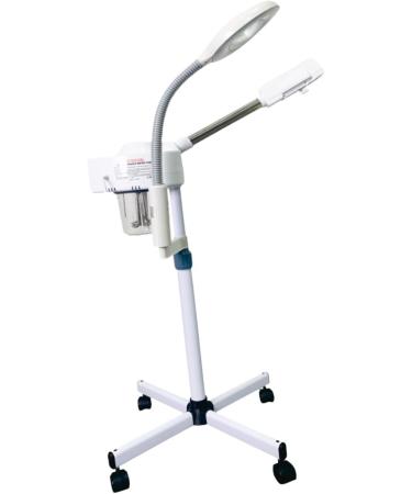 Oshhni Stand Facial Steamer Mist Face Steamer with 5x LED Magnifying Lamp 2 in 1 Steamer for SPA Salon - Buy Online on GoSupps.com