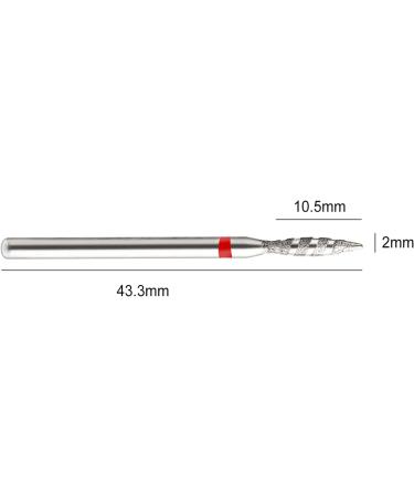 BNG Cuticle Drill Bit Flame Electric Nail Efile Professional Diamond Carbide 3/32 - Fine Grit Manicure File Tool (Style-F) - Buy Online on GoSupps.com