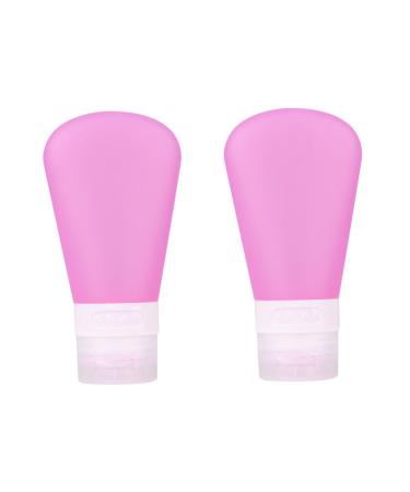 Amosfun 2pcs Leakproof Travel Containers Silicone Travel Bottles Leakproof Containers Shower Gel Bottle Size 1x2pcs Pinkx2pcs