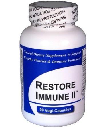 Restore Immune II (1 Bottle with 90 Capsules) Contains NO Beef Bovine Gelatin Capsules or Common Fillers Like Silicon Dioxide Talc or Magnesium Stearate*- We use Kosher & Vegetarian Capsules