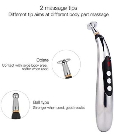Buy TKMARS Electric Acupuncture Pen - 3 Massage Heads 9 Modes - Enhance Wellness & Pain Relief Worldwide - Buy Online on GoSupps.com