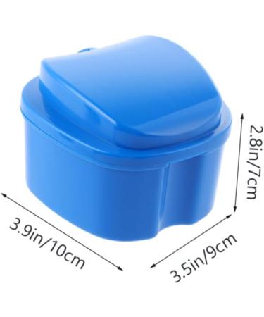 Lurrose 3 Series Press Box - Travel Case for Denture Prostheses Retainer & Wrong Teeth Holder - 10x9x7cm Blue - Buy Online on GoSupps.com