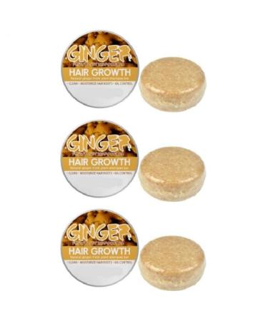 3 x ginger hair growth shampoo antidandruff antihair loss and hair curls perennial shampoo scalp handmade for hair growth volume strengthening nourishing