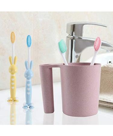 HEALIFTY Kids Toothbrush Set - 4pcs Rubber Handle Toothbrush with Suction Cup (Random Color) - Buy Online on GoSupps.com