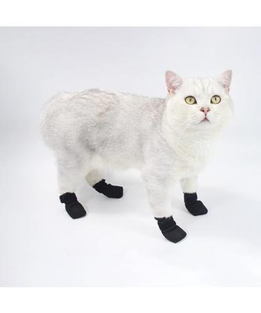 Hemoblo Cat Claw Covers - Breathable Mesh Scratch Protection 4 Pcs - Black Paw Caps for Fur Care & Bathing (10x9x0.5cm) - Buy Online on GoSupps.com