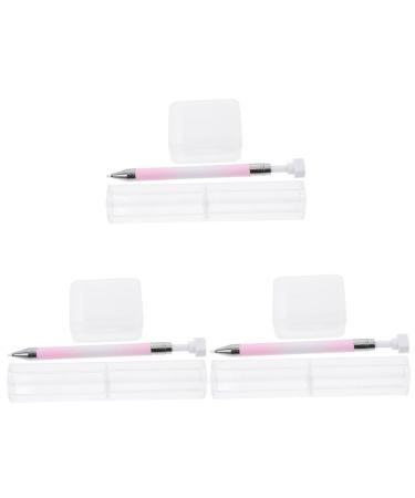 FRCOLOR 3 Sets Nail Art Drill Pen Manicure Nail Pen Nail Dotting Pen Nail Polish Pens Diamond Picking Pen Nail Art Painting Tools Nail Art Point Pen Striping Liner Brush Manicure Tool Abs