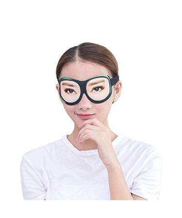 GEOOT 3D Funny Eyeshade Soft Sleep Eye Mask Sleeping Breathable Blindfold with Adjustable Head Strap for Travel Game Party Rest (Women)