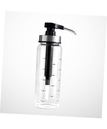 COLLBATH Canning Jars Clear Vinegar Container Honey Storage Containers Salad Sauce Bottle Honey Glass Dispenser Liquid Dispenser Oil Vinegar Cruet Syrup Bottle Press Mouth Stainless Steel 22.5x6x6cm Black - Buy Online on GoSupps.com