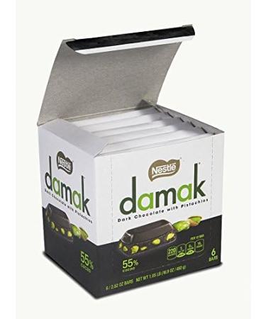 Nestle Damak Dark Chocolate with Pistachios 2.82 Ounce (6 Bars) - Buy Online on GoSupps.com