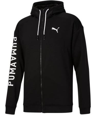 PUMA Men's Train Logo Hoodie - Black | Small | Coats & Jackets for Casual Outerwear - Buy Online on GoSupps.com