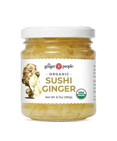 The Ginger People Organic Pickled Sushi Ginger 6.70-Ounce Glass Bottle