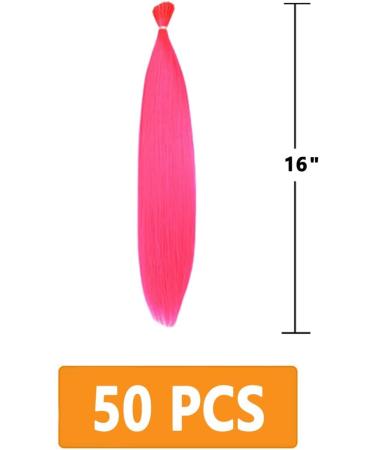 Prinfantasy Pink Synthetic Hair Extensions Straight 16 inch - Hair Accessories for Women & Girls - Buy Online on GoSupps.com
