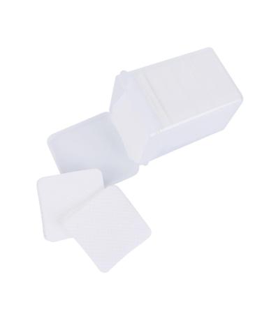 FRCOLOR 1 Box Lint Nail Pad Glue Cleaning Pads Glue Clean Wipe Nail Soak Off Foils Cosmetics Remover Pads Nail Wipe Pads Glue for Lashes Extension Cotton Pads White Manicure Towel