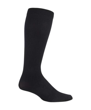 IOMI - Men's long compression flight travel socks support stockings for thrombosis 46 Black