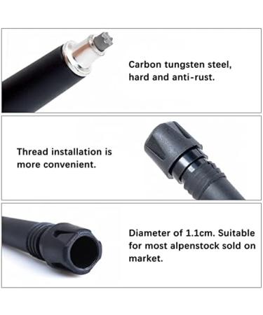 Buy Hiking Sticks Replacement Tips - 4 Pcs 8x1.5 cm Portable Trekking Pole Tips - Pointed Carbon Steel for Hiking & Trekking - Buy Online on GoSupps.com