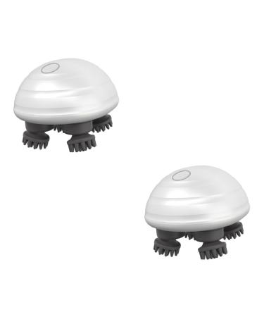 Healeved 2 sets Head massager Octopus massage device Electrical scalp massage tool Tool Massage device for cats scalic care brush pet massage brushes ABS white
