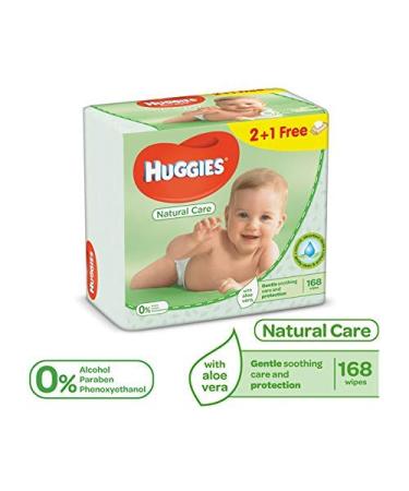 Huggies Natural Care Baby Wipes with Aloe Vera - 672 Wipes (56 Count, Pack of 12) - Buy Online on GoSupps.com