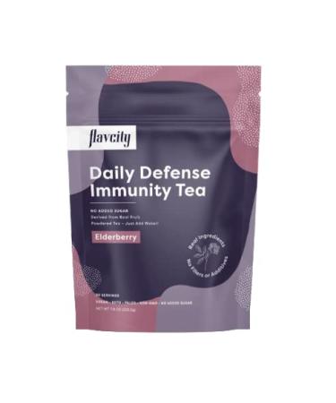 FlavCity Elderberry Immunity Tea  Organic Elderberries Tea  No Added Sugar Tea  Acerola Vitamin C Powder  Gluten Free 30-Day Supply (7.8 Oz)