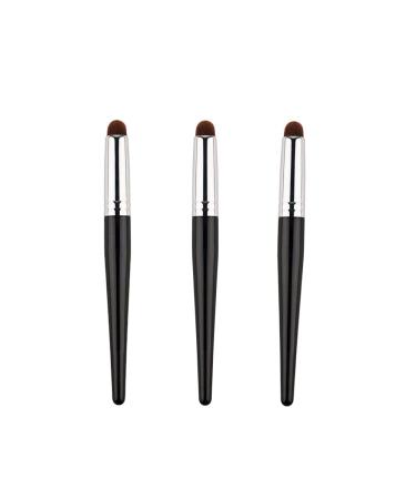 SALOCY Lipstick Brush, Lip Brush for Lipstick, Lip Brush Concealer Brushes,Concealer Brush and Smudge Brush,Makeup Lipstick Lip Gloss Applicators(3 pcs) Black