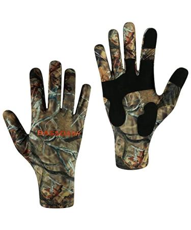 BASSDASH Mens Camo Hunting Gloves UPF 50+ Lightweight Touchscreen Gloves for Warm Weather Fishing Hiking Outdoor Activities HG01M Autumn Forest Large - Buy Online on GoSupps.com