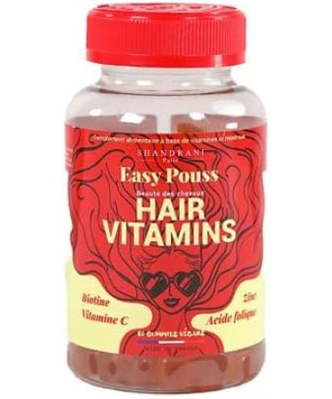 EASY POUSS | Hair Vitamins | Boosts your Hair | Strengthens and Stimulates Hair Growth | Beautifies your Skin and Nails | Made in France | Vegan | 60 Gummies - Buy Online on GoSupps.com