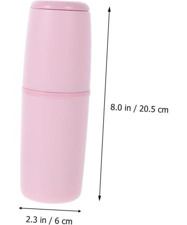 Magiclulu Multi-Purpose Toothbrush Storage Box & Travel Washing Cup - Pink | Outdoor Toothpaste Holder 20.5x6cm - Buy Online on GoSupps.com