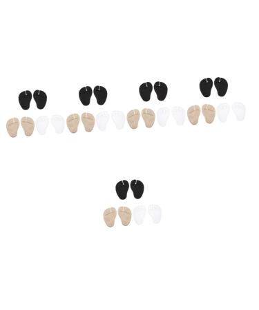 GLEAVI 15 Pairs Forefoot Pad Pinch Stickers Foot Pads Non-Slip Sandal Insoles Adhesive Forefoot Girls Sandal Cushion Sandals for Women Wide Mealworm Dish Shoe Insoles Slippers Gel Pattern