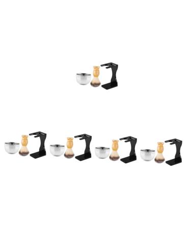 FRCOLOR Shave Brush 5 Sets Shaving Set Hair Clipper Wood Man Portable Shaving Cream Brush
