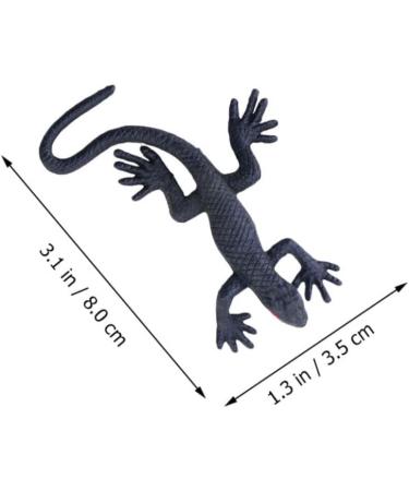 Feltelectr 10-Pack Halloween Gecko Toys - Creepy Simulation Gifts & Decor | Black 3.5x8cm Models for Spooky Fun - Buy Online on GoSupps.com
